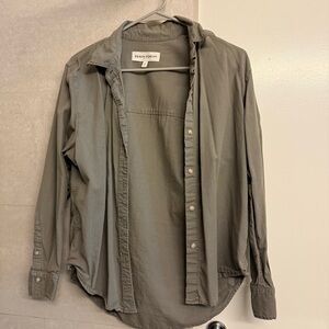 The Jane Longsleeve Shirt - XS - Green - Denim Forum by Aritzia